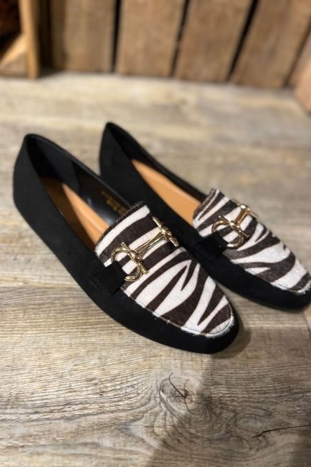 B1639-113 LOAFER – WIT ZEBRA