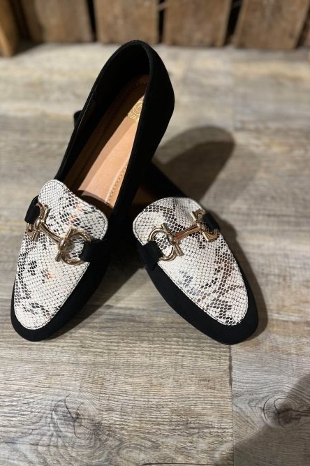 B1639-113 LOAFER – BEIGE SNAKE