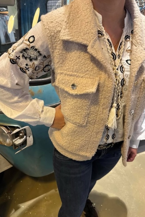 GILET - TEDDY - BEIGE