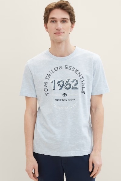 TOM TAILOR - 1040819 T SHIRT - LICHT BLAUW