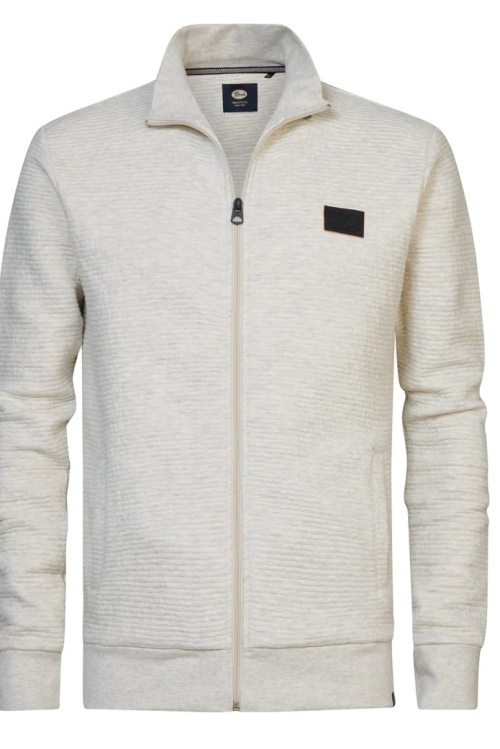 PETROL - M-1040-SWC333 - SWEAT VEST - BEIGE