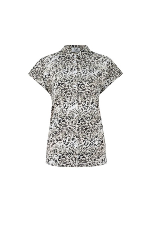 C&S THE LABEL - AAF BLOUSE - BRUIN/BEIGE 