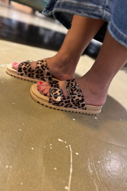 L1391 SLIPPER - LEOPARD 