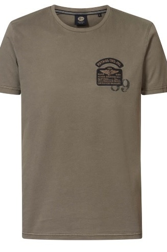 PETROL - M-1040-TSR607 - TSHIRT - GROEN