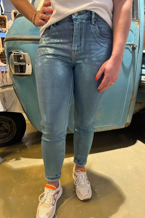 L21290-2 JEANS - BLAUW METALLIC