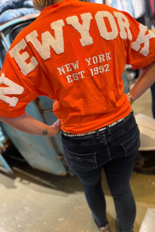 TSHIRT NEWYORK - ORANJE 