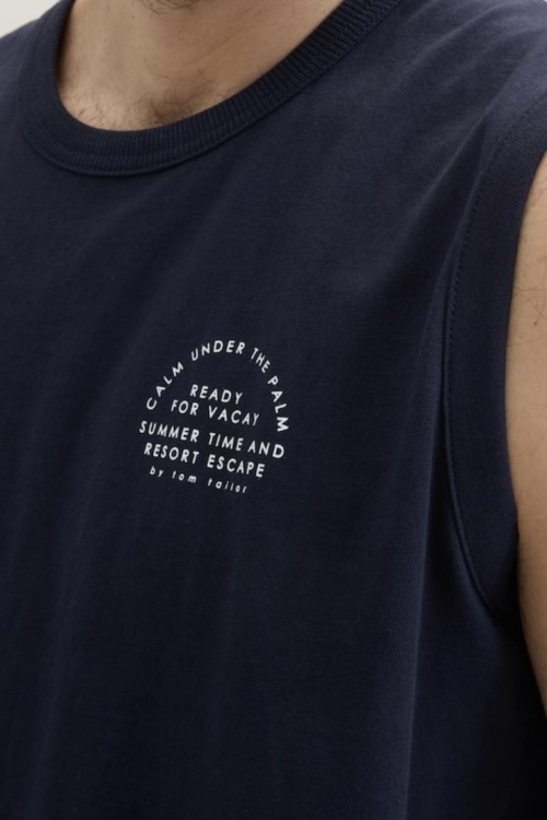TOM TAILOR - 1041815 SINGLET - DONKER BLAUW