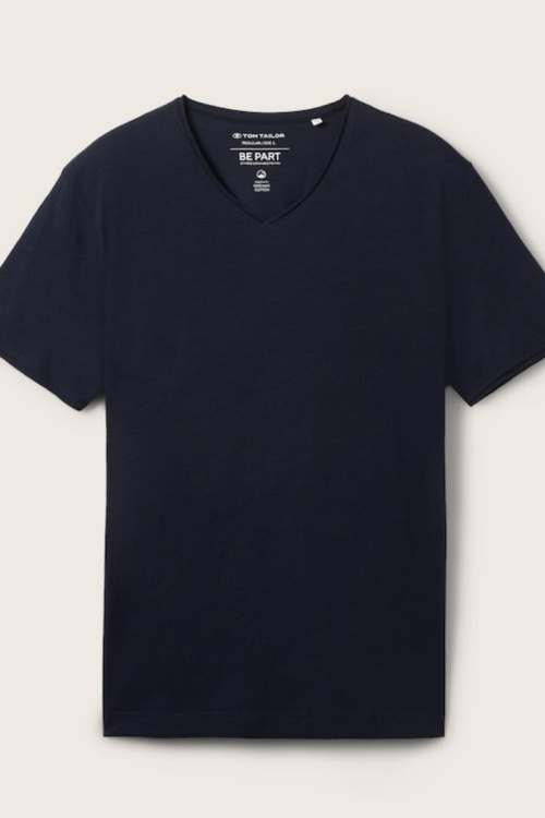 TOM TAILOR - 1041822 TSHIRT - DONKER BLAUW