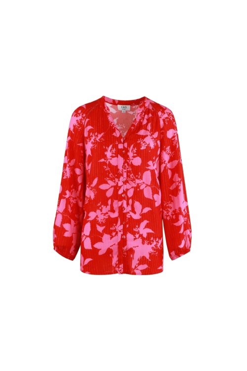 C&S THE LABEL - BODINE BLOUSE - ROOD 