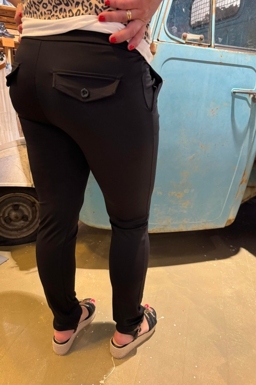 4547 TRAVEL PANT - ZWART
