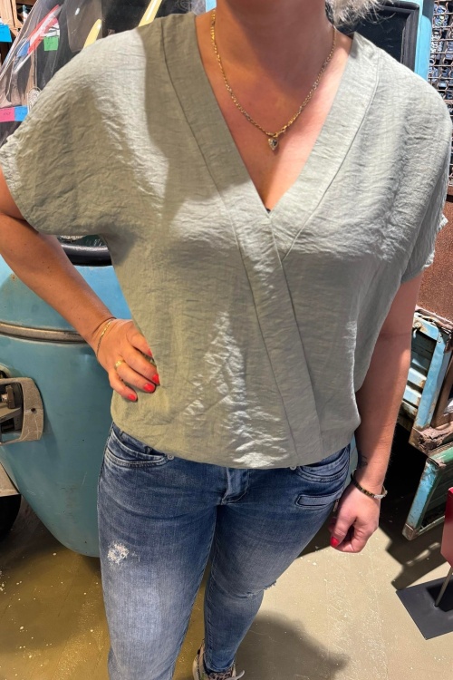 BLOUSE BOORD - GROEN