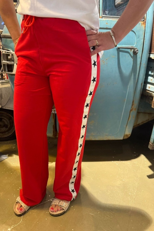 HS8785 BROEK - ROOD STER