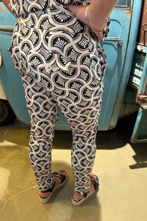 BROEK TRAVEL - ZWART PRINT 