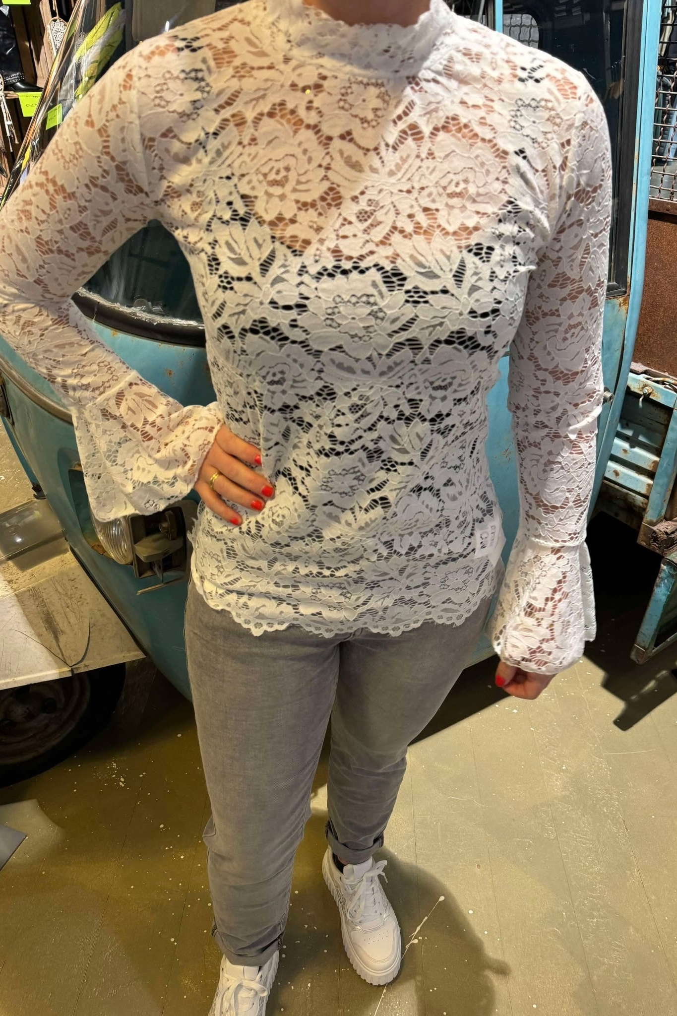 BLOUSE KANT - WIT 
