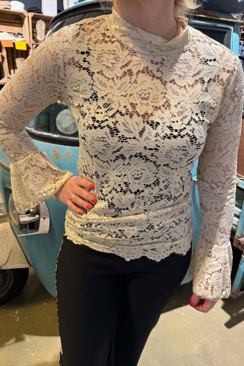 BLOUSE KANT - BEIGE