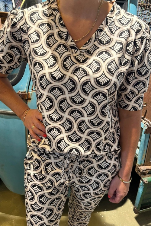 TSHIRT TRAVEL - ZWART PRINT