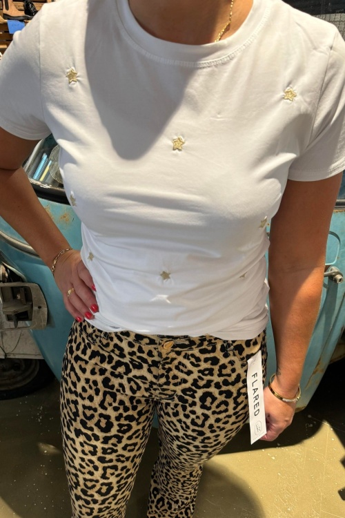 DF9972 TSHIRT - STER GOUD - WIT