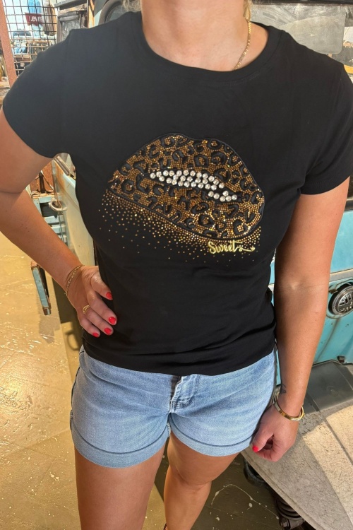 JMC19993 TSHIRT - ZWART PRINT 