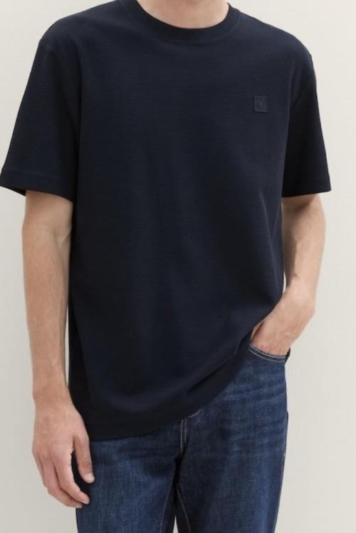 TOM TAILOR - 1043386 TSHIRT - DONKERBLAUW