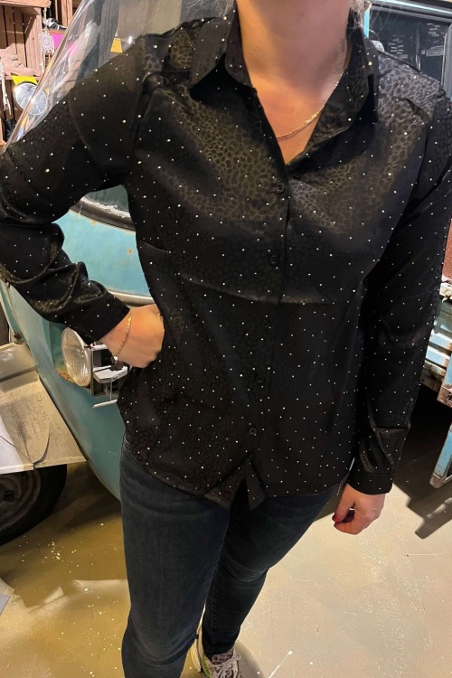 C6561 BLOUSE - ZWART