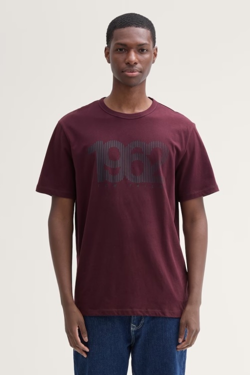 TOM TAILOR - 1044013 - T-SHIRT - DONKERROOD