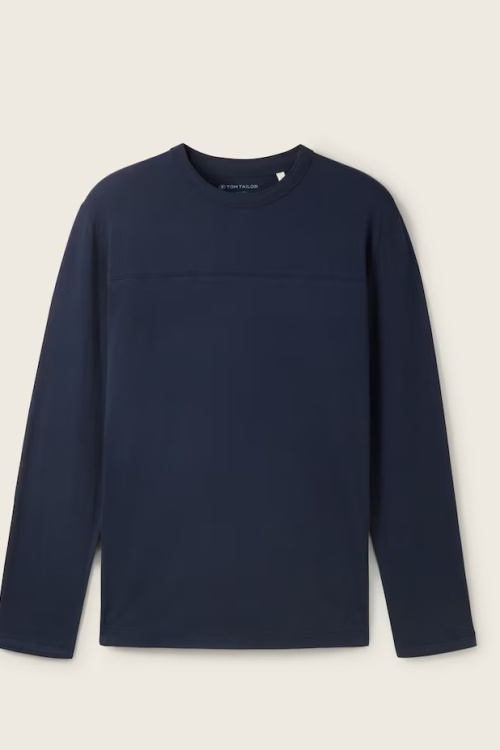 TOM TAILOR - 1044011 - LONGSLEEVE - DONKERBLAUW