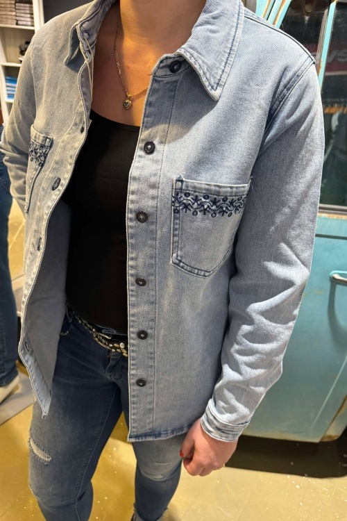 M7188K BLOUSE - DENIM - STONE 