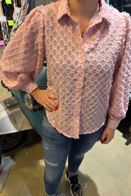 CY4771E BLOUSE - ROZE