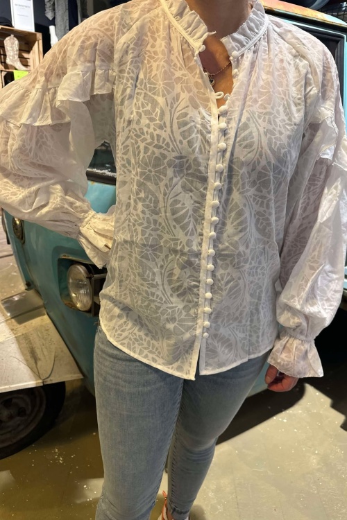 C&S THE LABEL - AMALEE BLOUSE - OFFWHITE