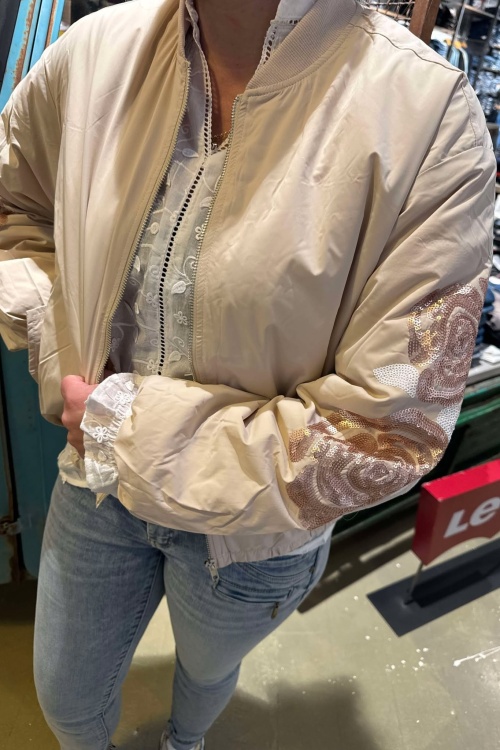 C&S THE LABEL - LEONIE BOMBER - BEIGE