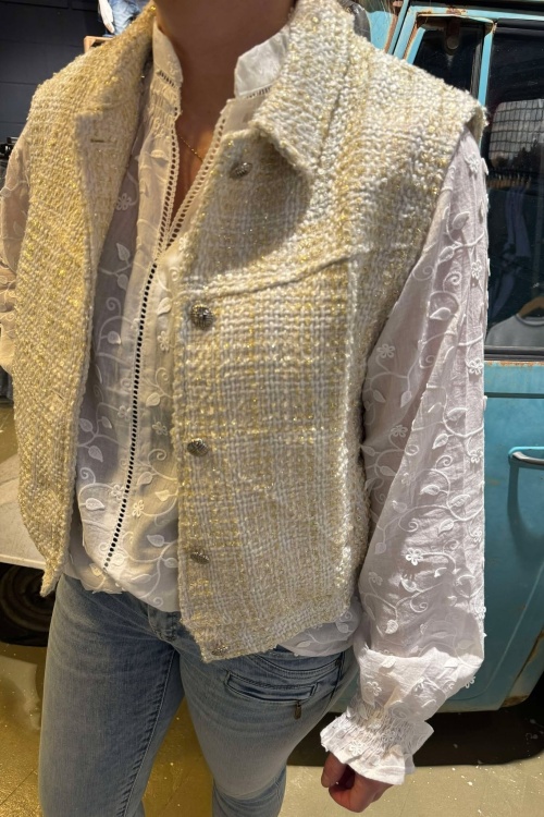 C&S THE LABEL - KAMYLA GILET - BEIGE 
