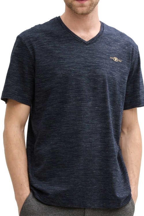 TOM TAILOR - 1045668 TSHIRT - DONKERBLAUW