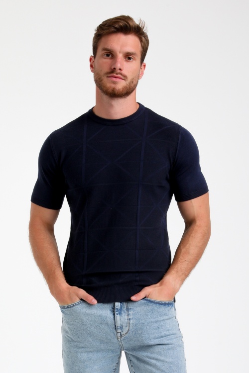 GABBIANO - 155510 TSHIRT - DONKERBLAUW