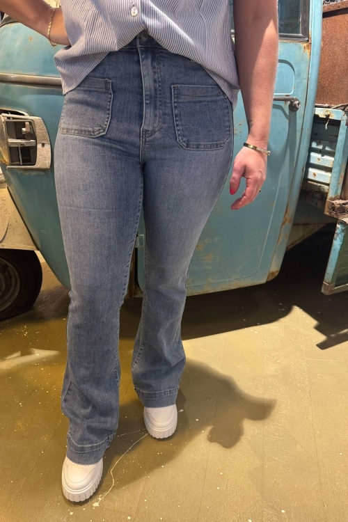 T409 FLARE - DENIM BLAUW 