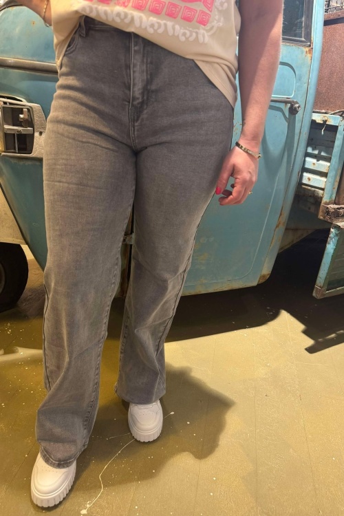 H863 WIDE LEG - GRIJS