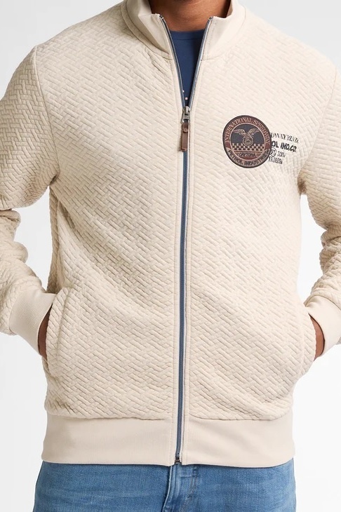 PETROL - M-1050-SWC309 - VEST - BEIGE