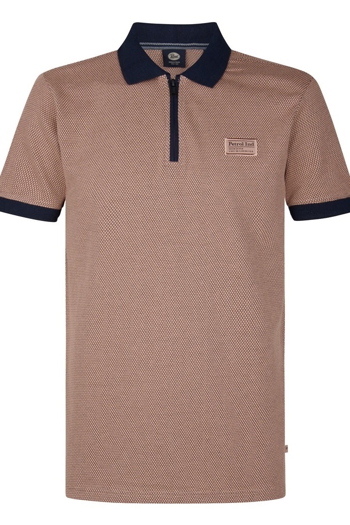 PETROL - M-1050-POL907 - POLO - LICHT BRUIN