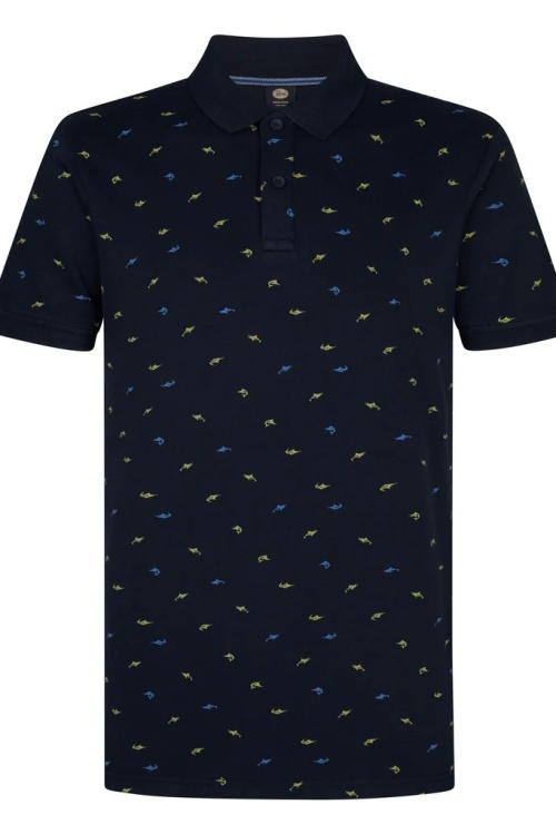 PETROL - M-1050-POL923 - POLO - DONKERBLAUW