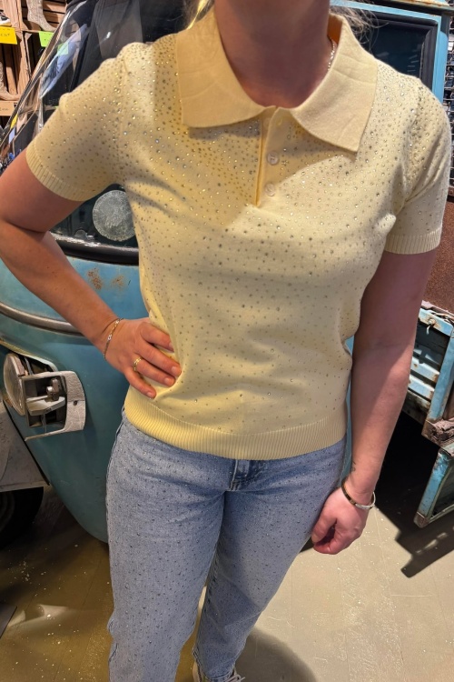 5108 POLO - GEEL STRASS