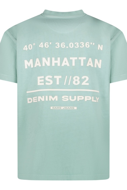 CARS JEANS - CENTRAL TSHIRT - ZACHTGROEN