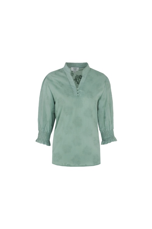 C&S THE LABEL - CLUNY BLOUSE - ZACHT GROEN