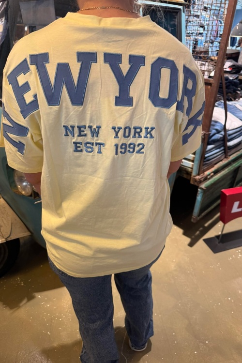 TSHIRT - NEW YORK - GEEL 