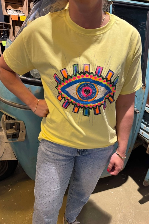801790 - TSHIRT - GEEL EYE 