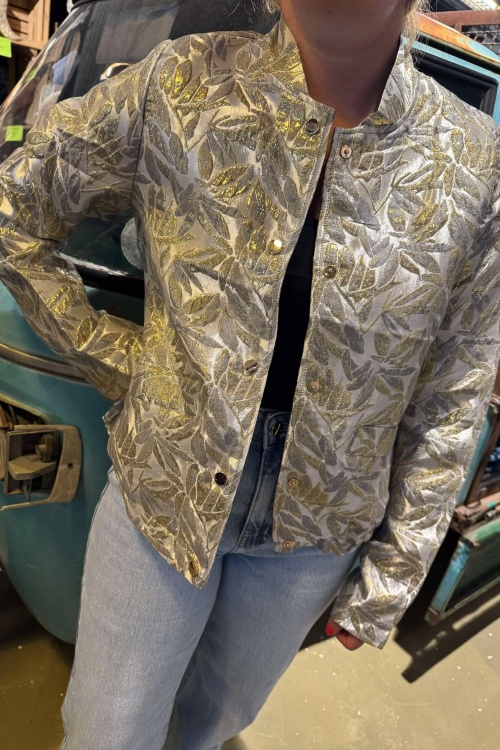3574 BOMBER - ZILVER PRINT