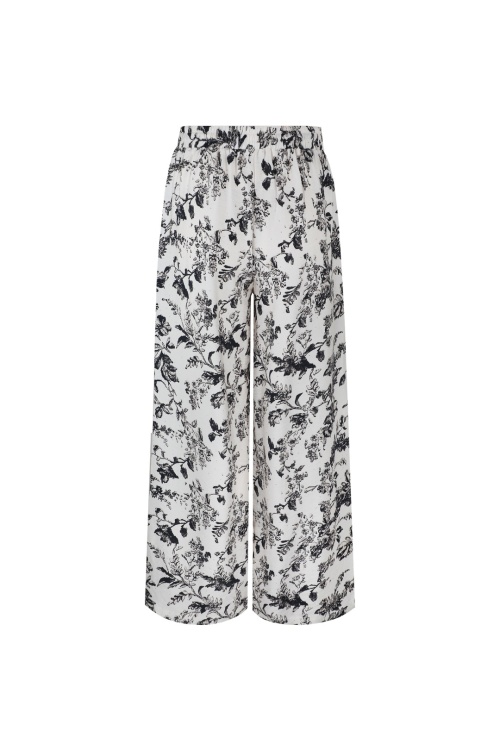 C&S THE LABEL - MALTA PANTS - ECRU ZWART 