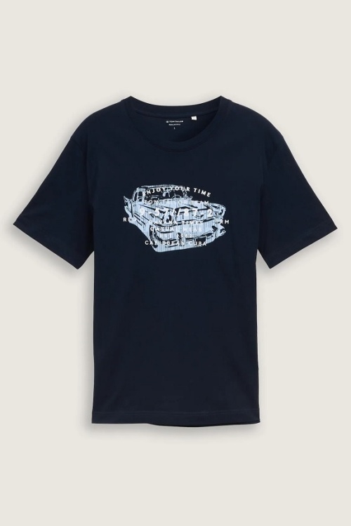 TOM TAILOR - 1046750 - TSHIRT - DONKERBLAUW