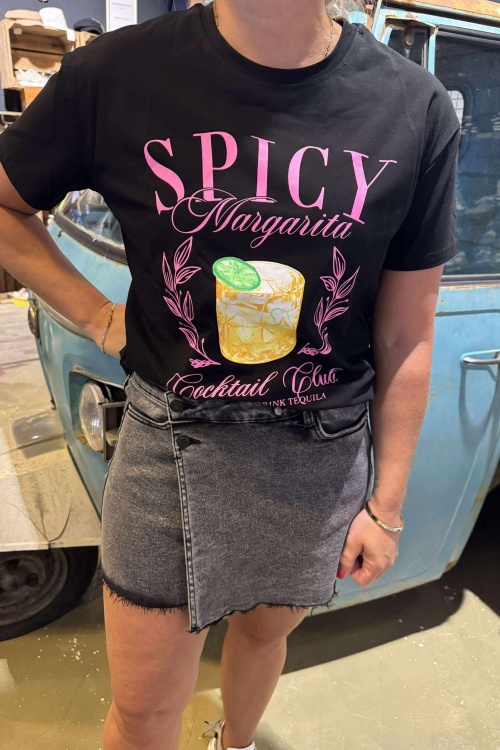 8011016 - TSHIRT - ZWART - SPICY 