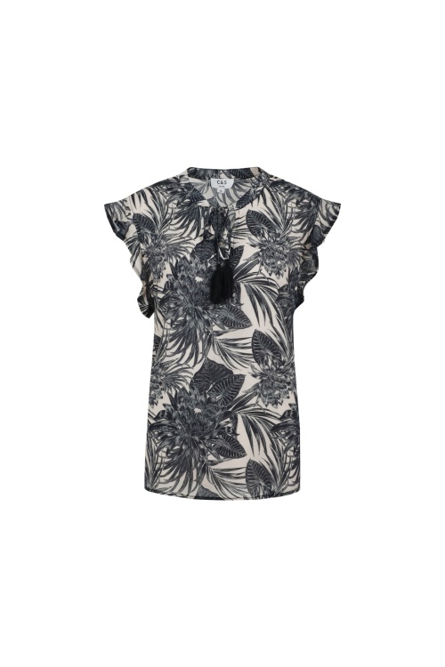 C&S THE LABEL - DENIA TOP - ZWART