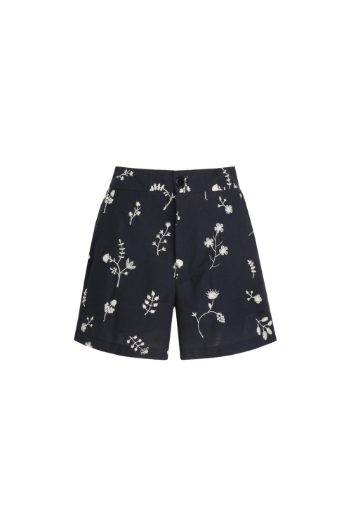 C&S THE LABEL - SALERNO SHORT - ZWART BEIGE 