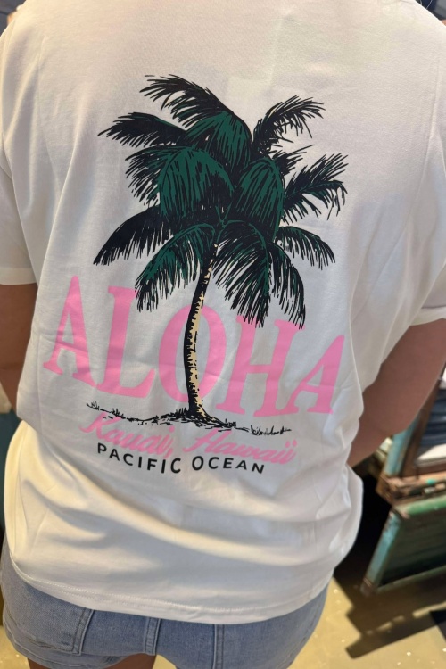 8011048 - TSHIRT ALOHA - WIT 